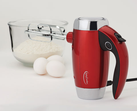 Betty Crocker Signature Series Red Metallic Hand Mixer with Stand