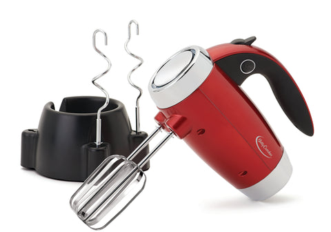 Betty Crocker Signature Series Red Metallic Hand Mixer with Stand